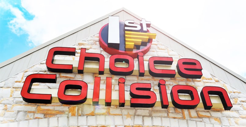 first choice collision repair sign